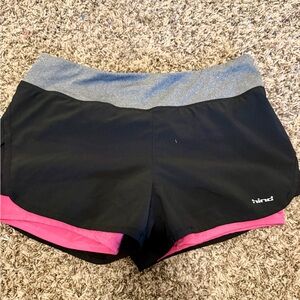 Hind Women's Athletic Shorts in Black and Pink